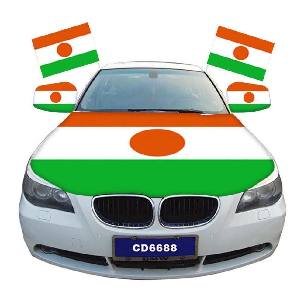 Niger Car Hood Cover Flag-Globe Flags