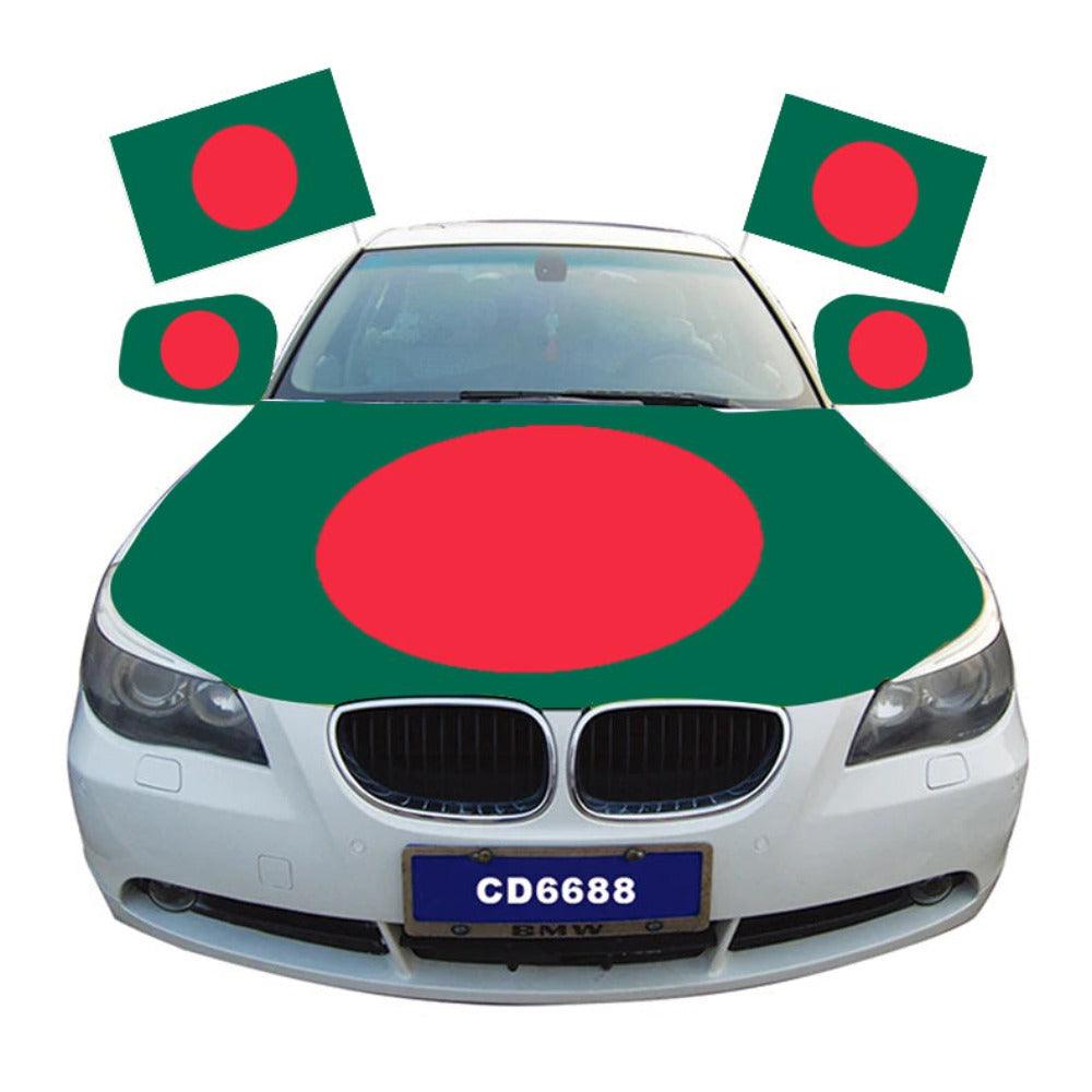 Bangladesh Car Hood Cover Flag-Globe Flags