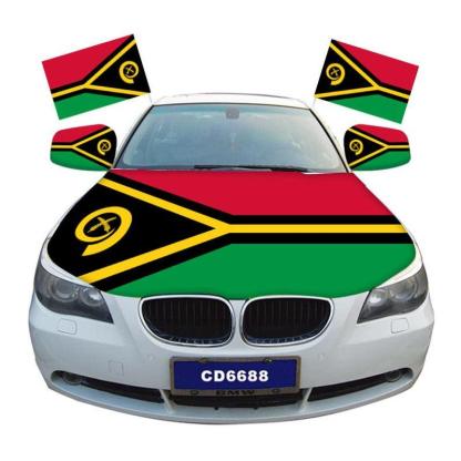Vanuatu Car Hood Cover-Globe Flags