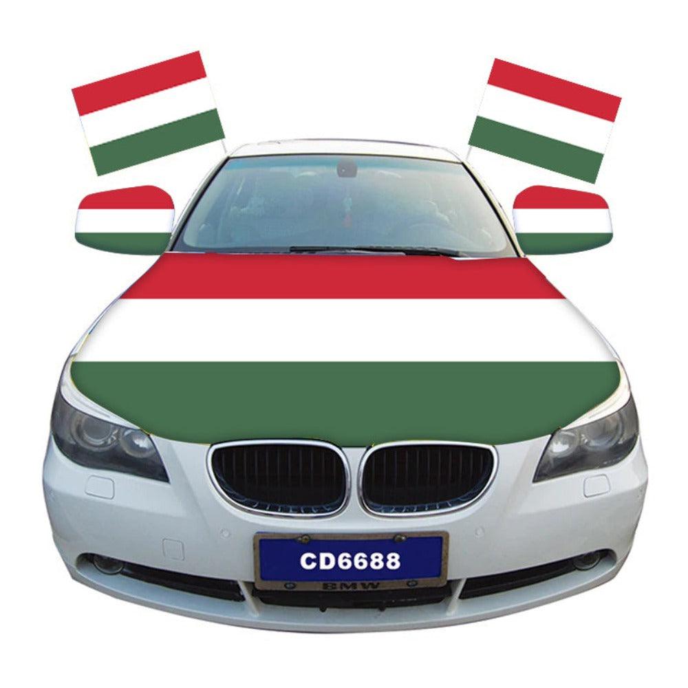 Hungary Flag Car Hood-Globe Flags