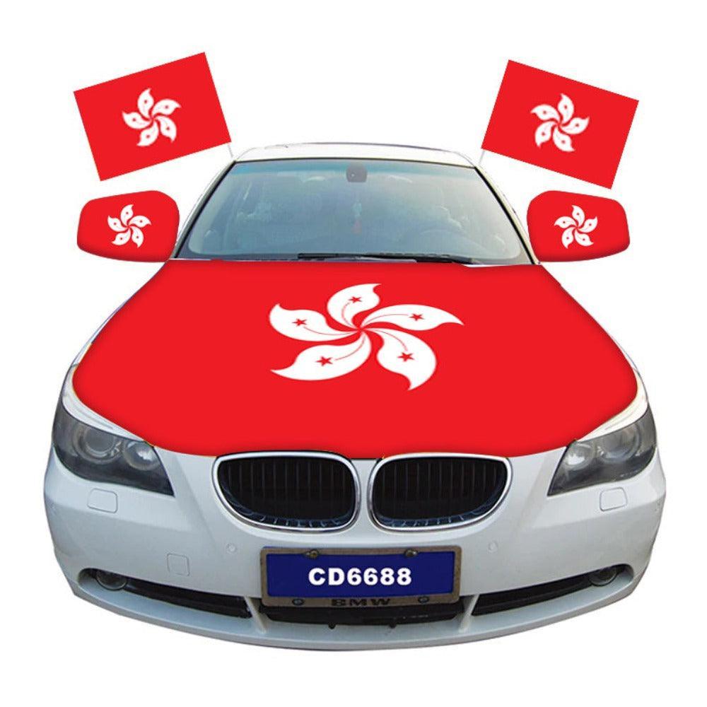 Hong Kong Car Hood-Globe Flags