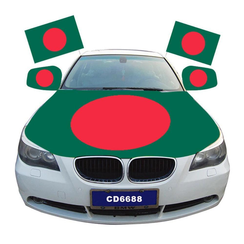 Bangladesh Car Hood Cover Flag-Globe Flags