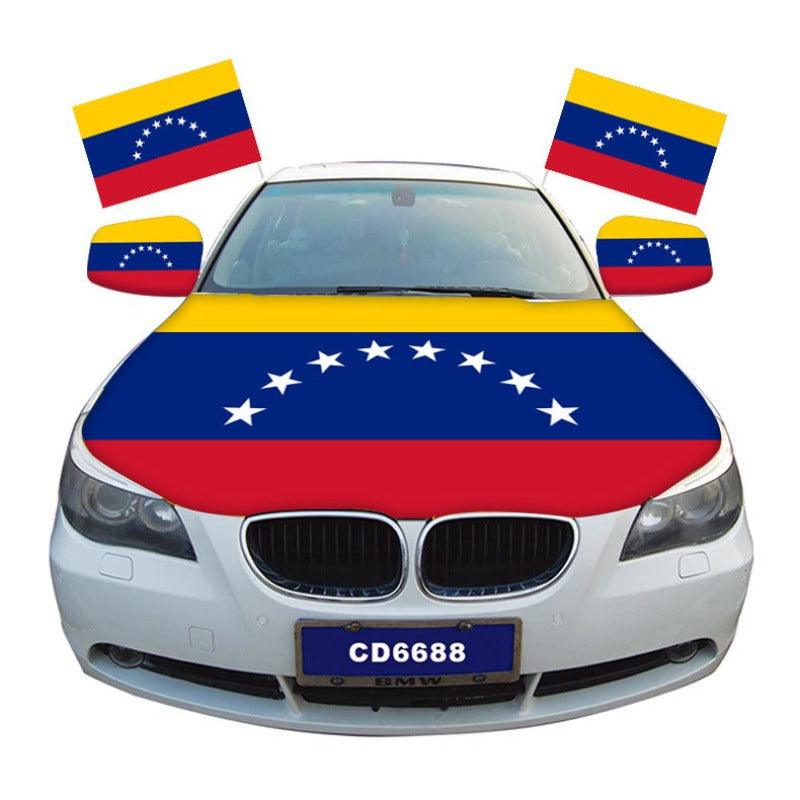 Venezuela Car Hood Cover-Globe Flags