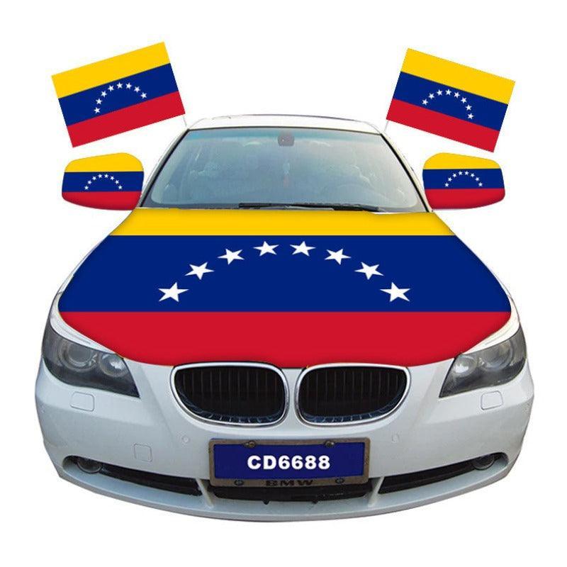 Venezuela Car Hood Cover-Globe Flags