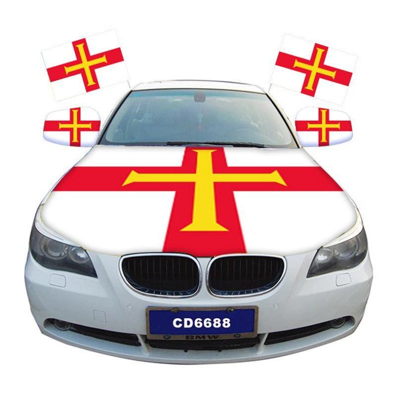 Guernsey Flag Car Hood-Globe Flags