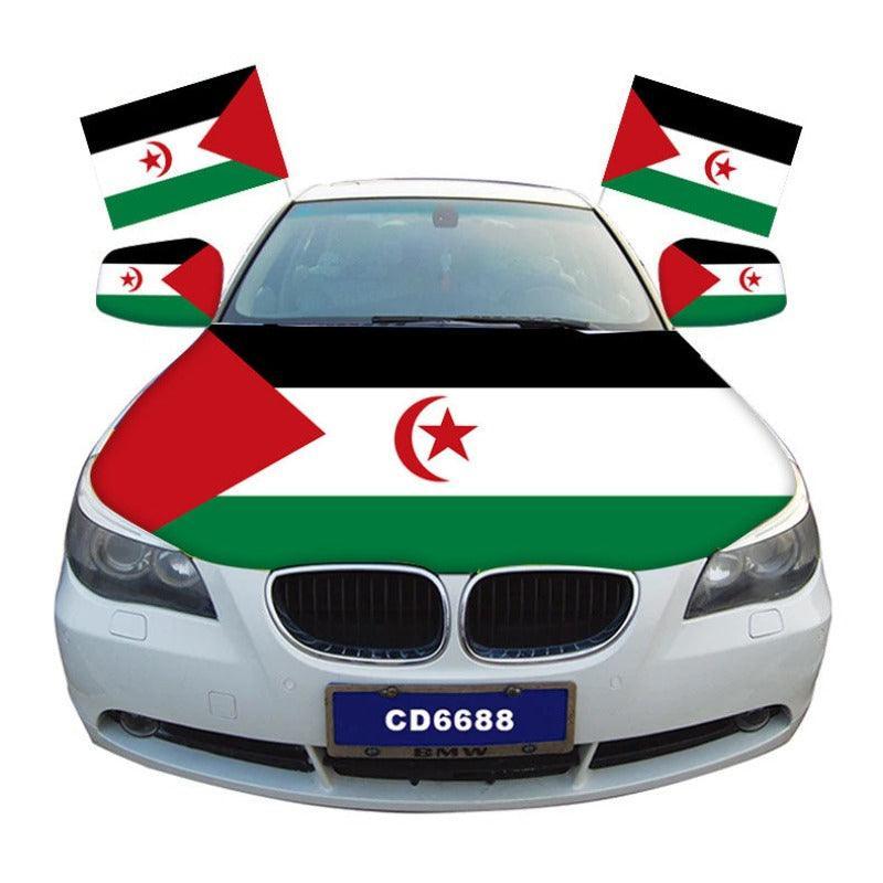 Sahara Car Hood Cover-Globe Flags