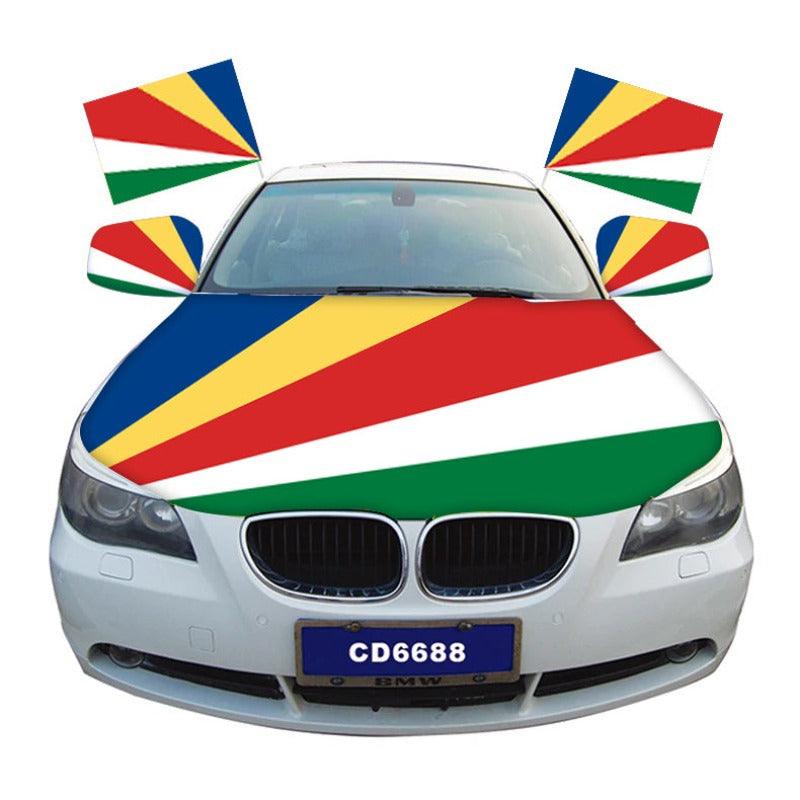 Seychelles Car Hood Cover Flag-Globe Flags
