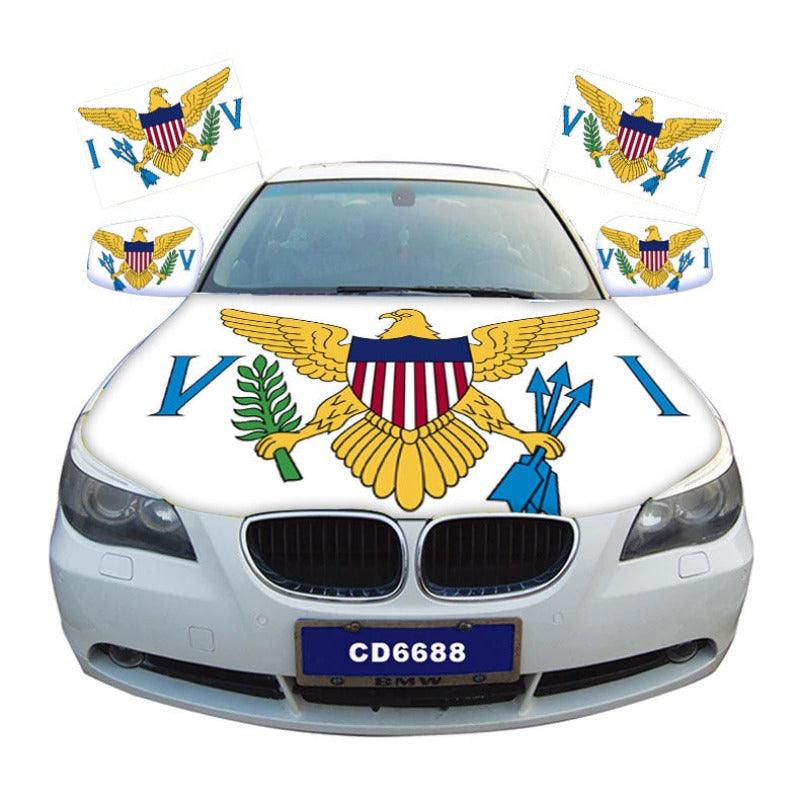 Virgin Islands Car Cover-Globe Flags