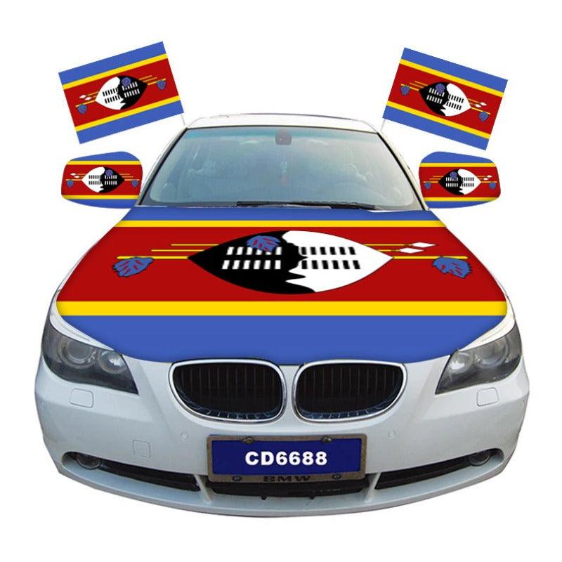 Swaziland Car Hood Cover Flag-Globe Flags