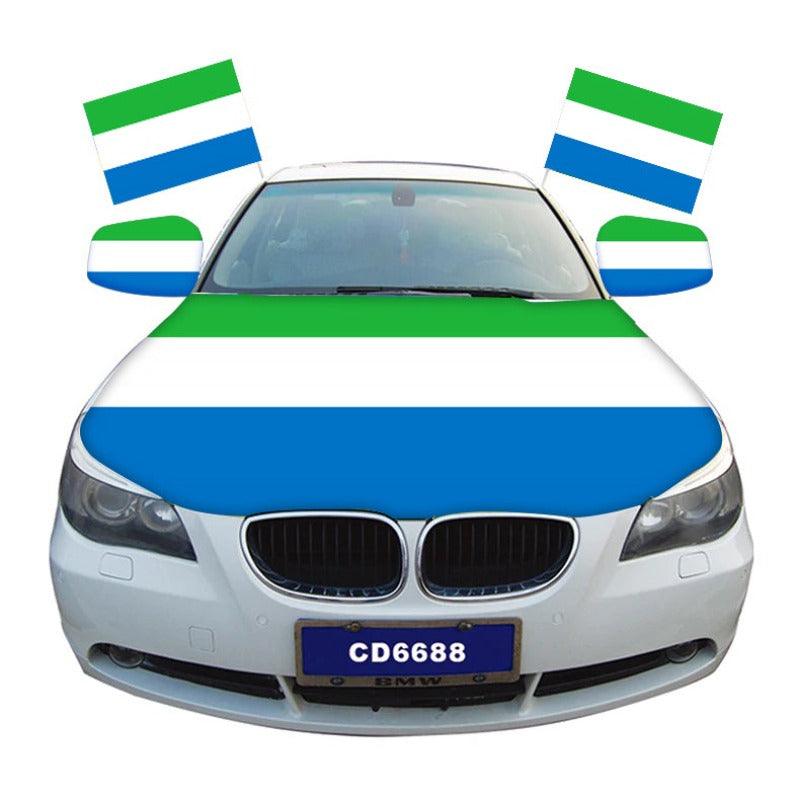 Sierra Leone Car Hood Cover Flag-Globe Flags