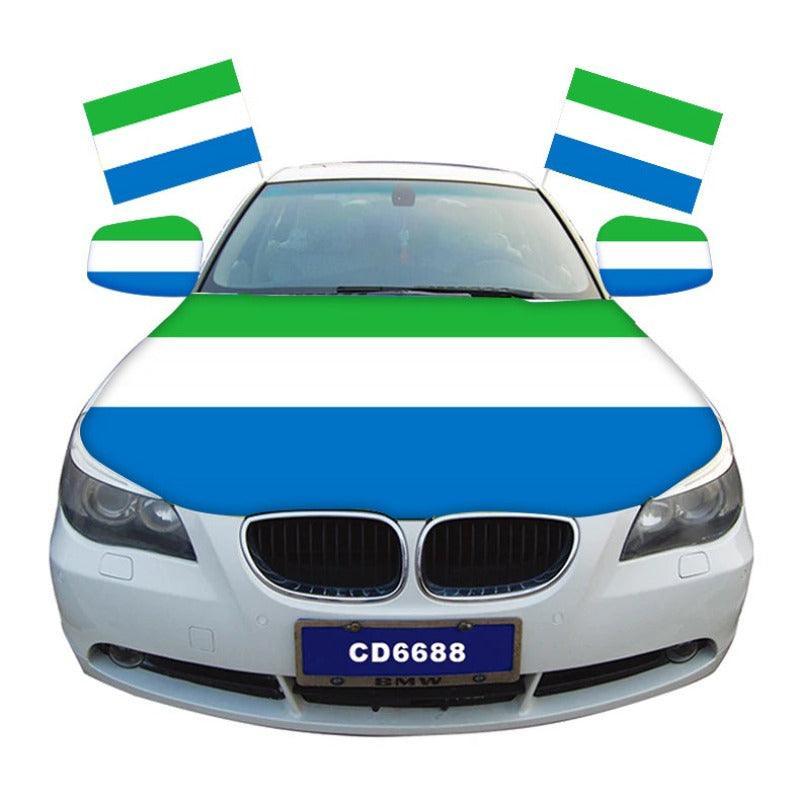 Sierra Leone Car Hood Cover Flag-Globe Flags