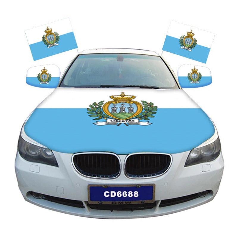 San Marino Car Hood Cover Flag for Vehicle Protection-Globe Flags