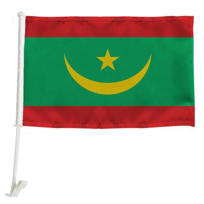 Mauritania Car Window Flag-Globe Flags