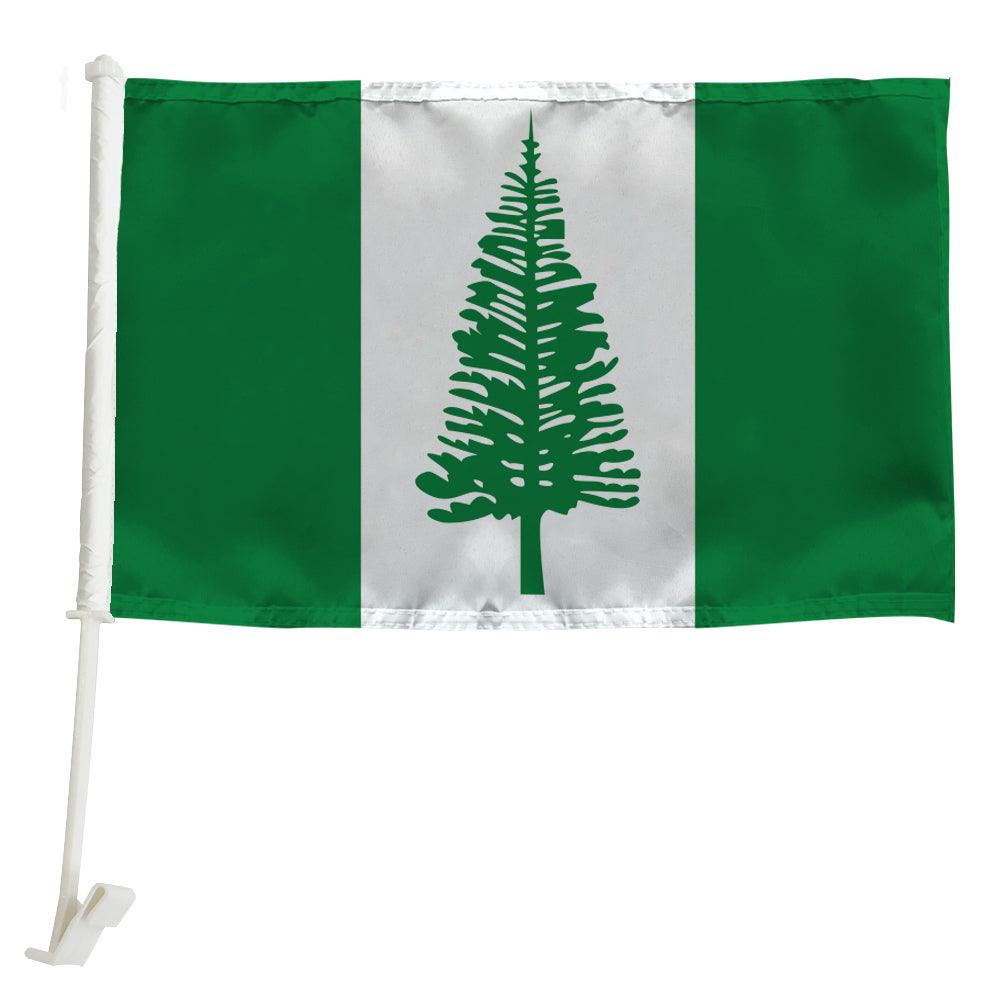 Norfolk Island Flag Car Window Mounted Accessory For Vehicle-Globe Flags