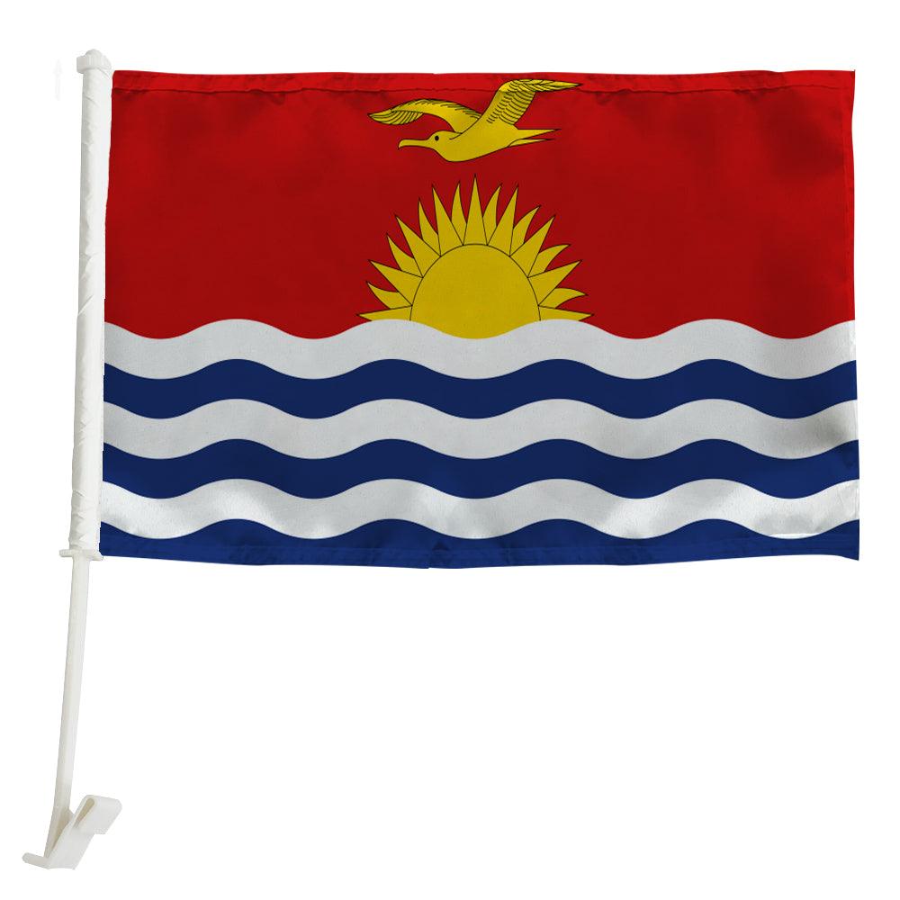 Kiribati Car Window Mounted Flag-Globe Flags