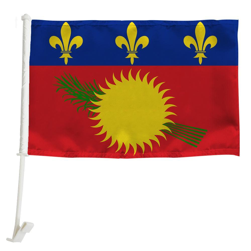 Guadeloupe Car Window Flag-Globe Flags