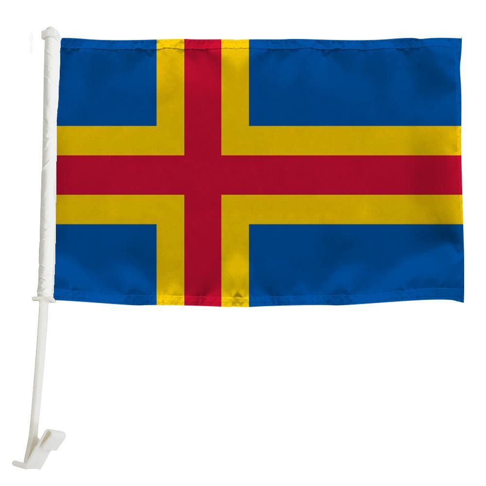 Aland Islands Car Window-Globe Flags