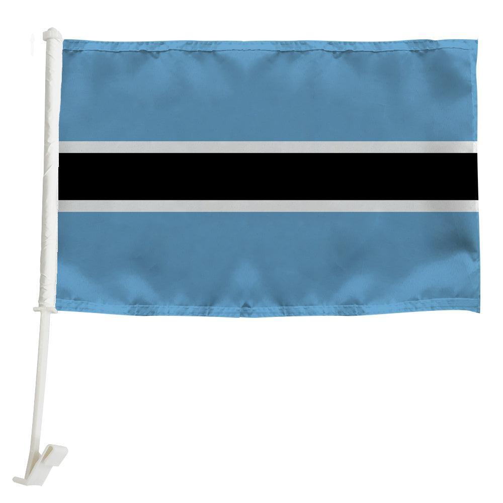 Botswana Car Window Mounted Flag-Globe Flags