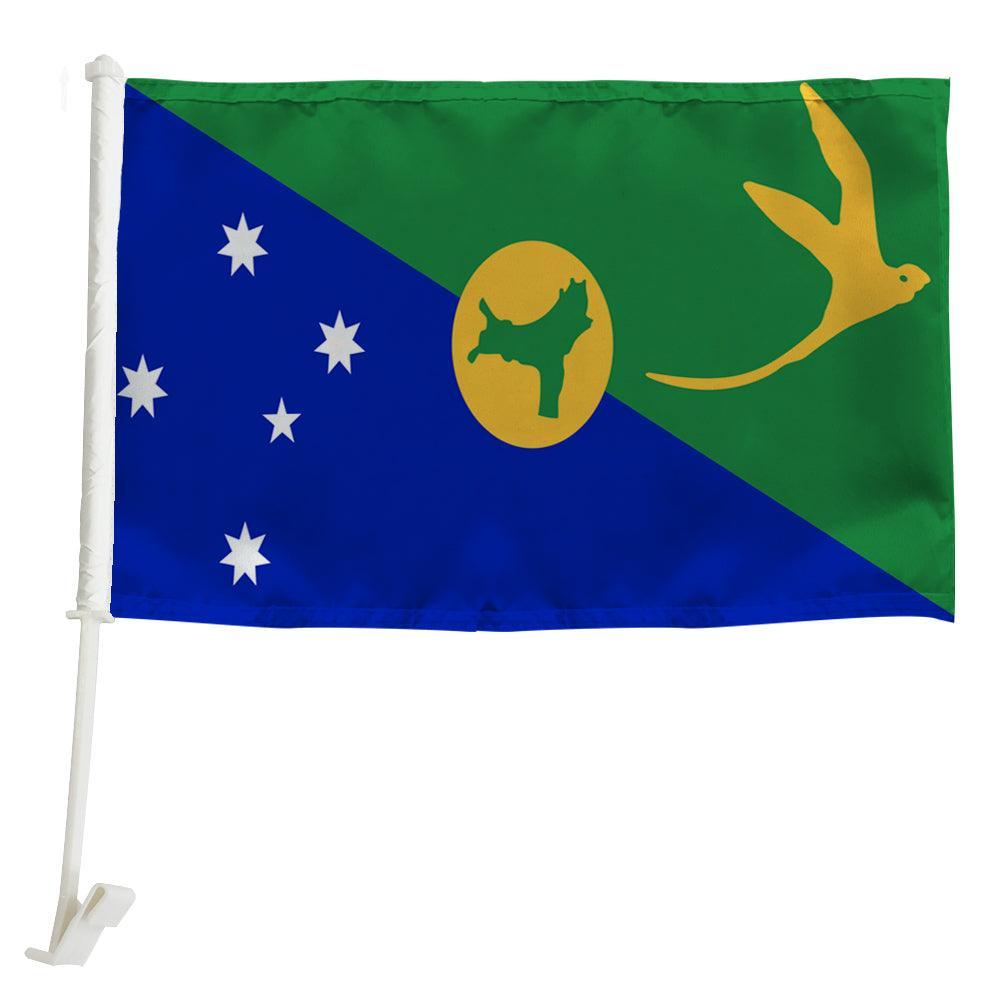Cocos (Keeling) Islands Car Window Mounted Flag-Globe Flags