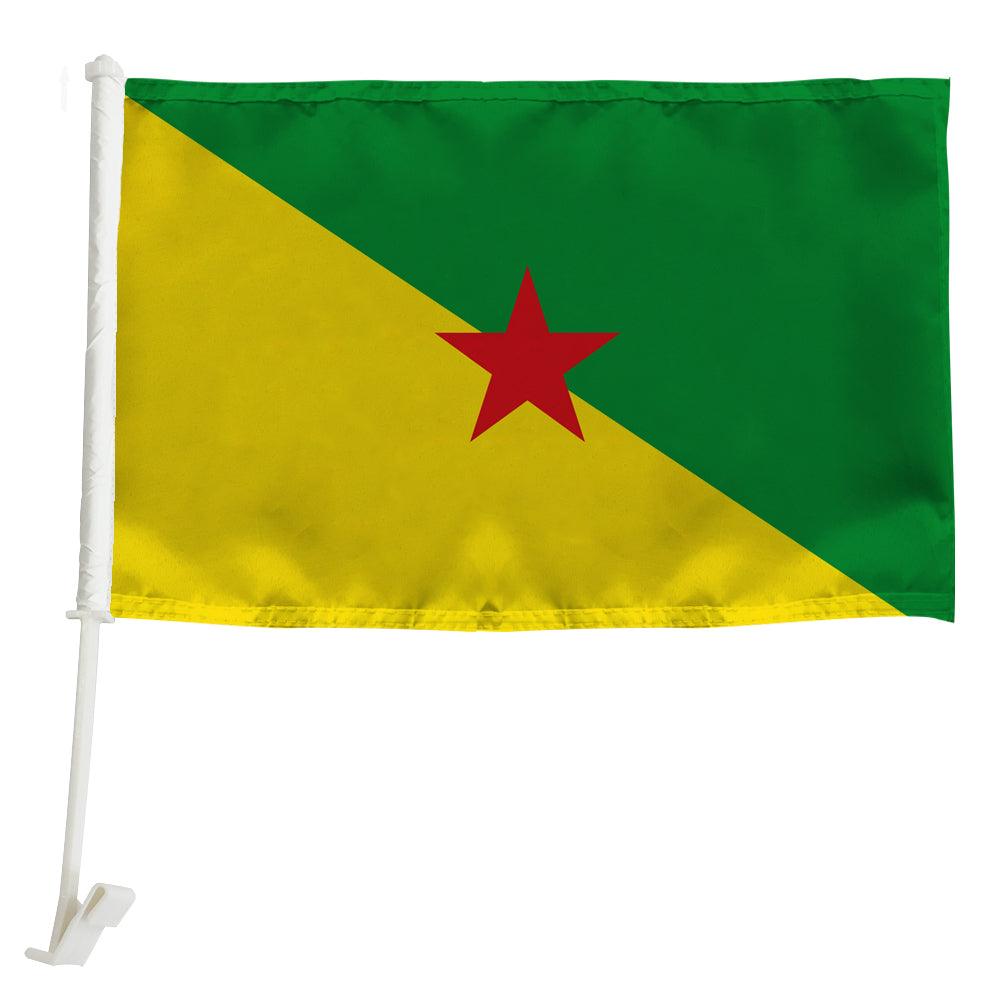 French Guiana Car Window Mounted Flag-Globe Flags