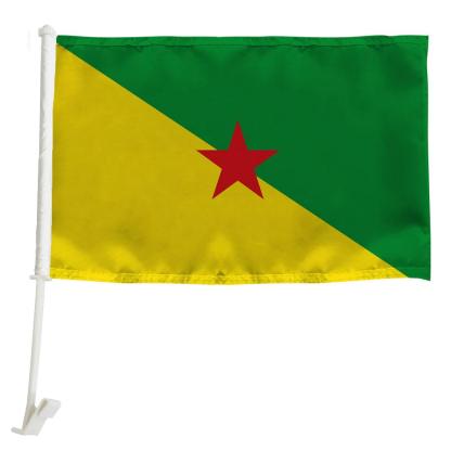 French Guiana Car Window Mounted Flag-Globe Flags