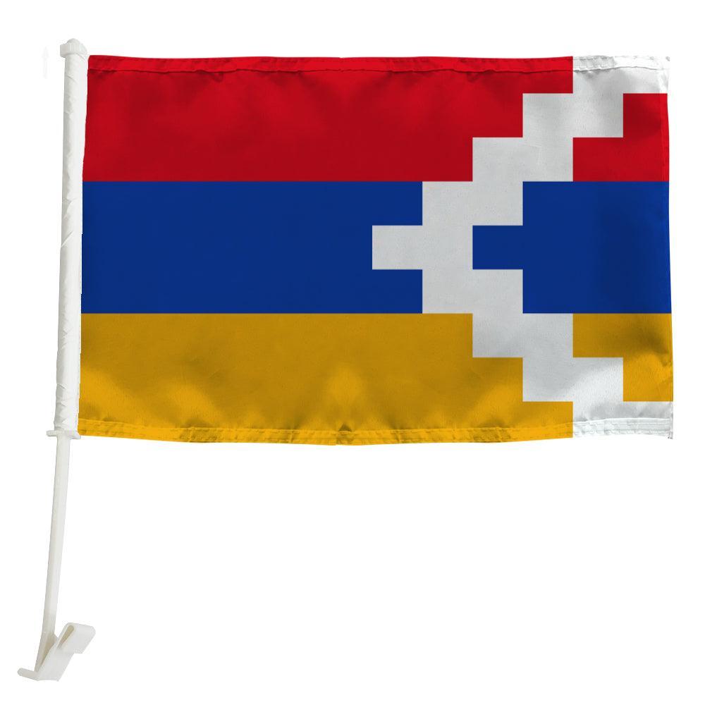 Nagorno-Karabakh Car Window Mounted Flag-Globe Flags