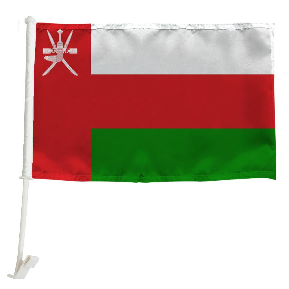 Oman Car Window Mounted Flag-Globe Flags