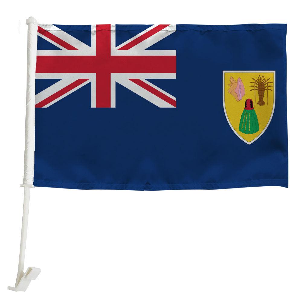 Turks And Caicos Islands Car Window Mounted Flag-Globe Flags