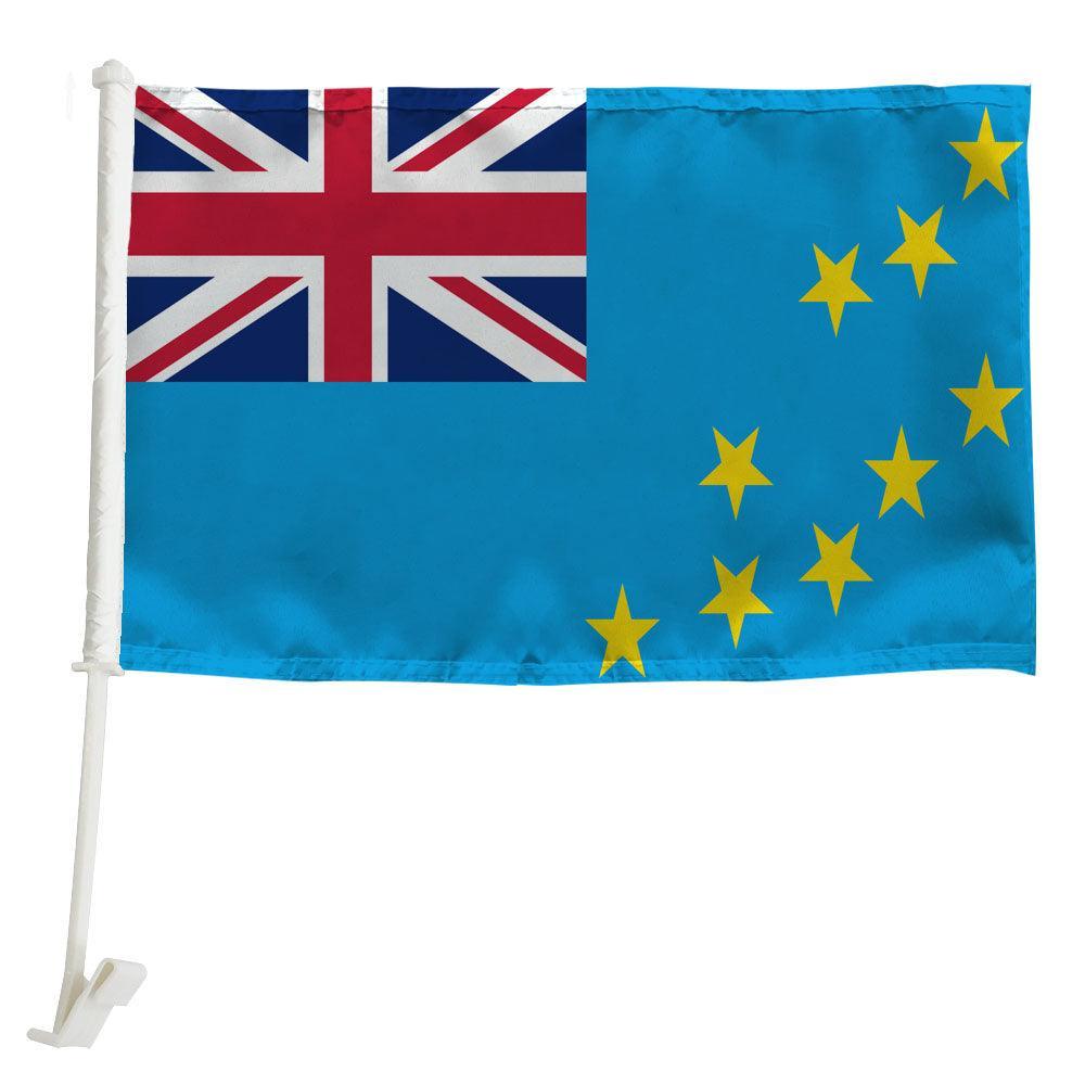 Tuvalu Car Window Mounted Flag-Globe Flags
