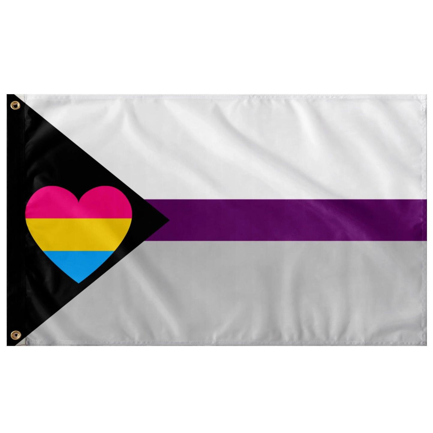 Demisexual Panromantic Heart Flag-Globe Flags