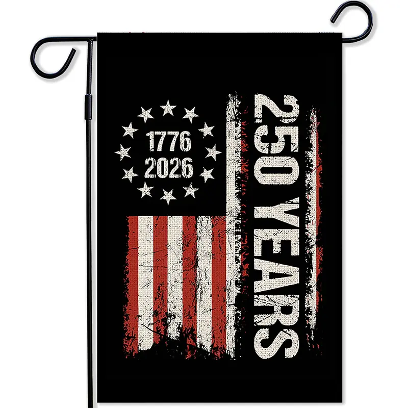 250 Years of American Garden Flag, 250th Anniversary USA Patriotic Yard Banner