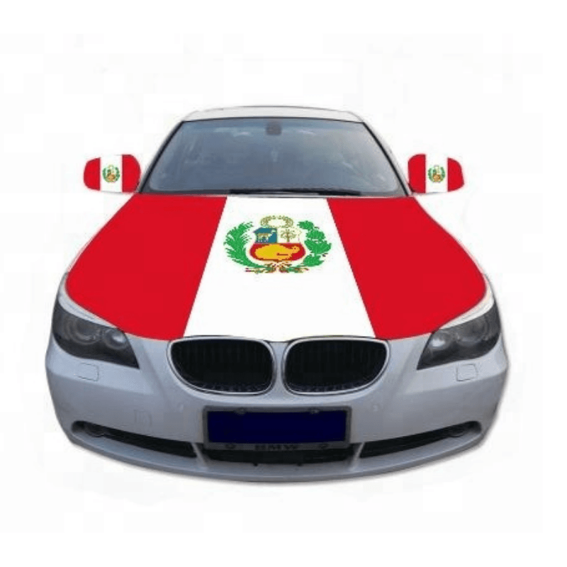 Peru Flag Car Hood-Globe Flags