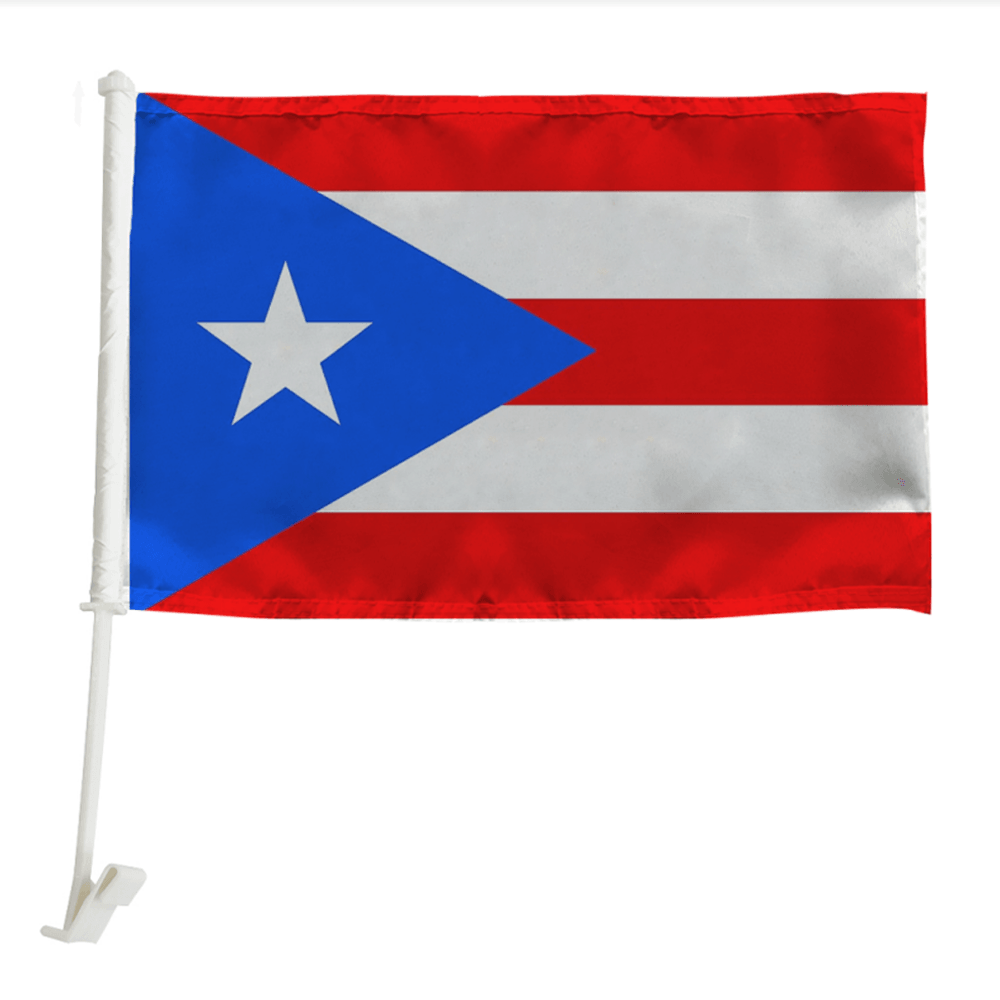 Designed Puerto Rico Car Window Mounted Flag For Car-Globe Flags