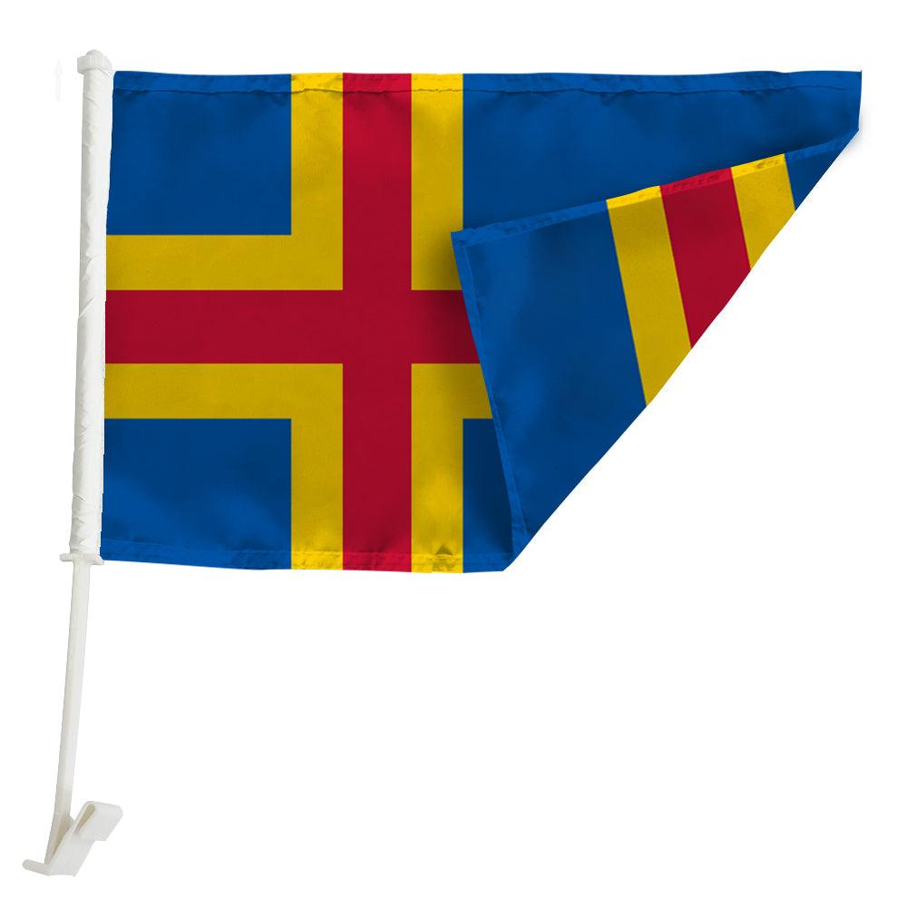 Aland Islands Car Window-Globe Flags