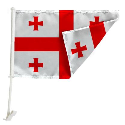 Georgia Car Window Mounted Flag-Globe Flags
