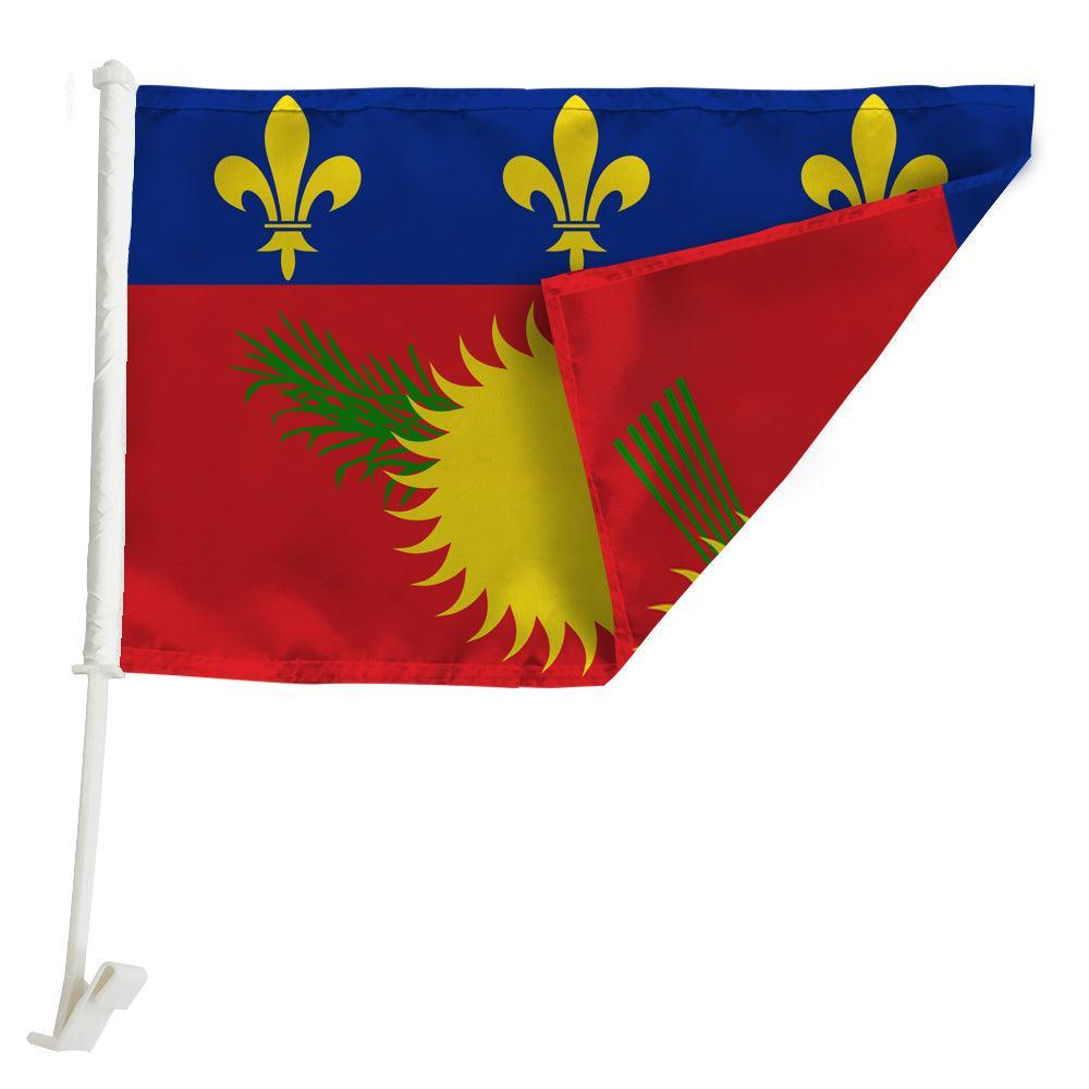 Guadeloupe Car Window Flag-Globe Flags