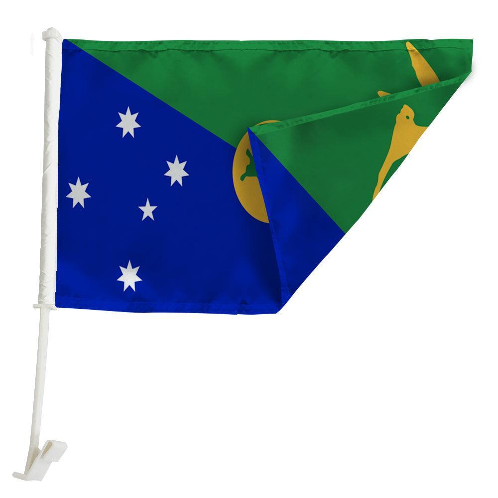 Cocos (Keeling) Islands Car Window Mounted Flag-Globe Flags