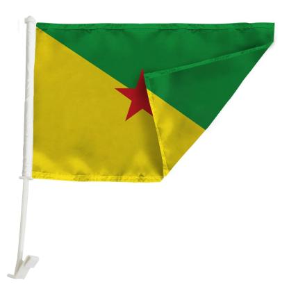 French Guiana Car Window Mounted Flag-Globe Flags