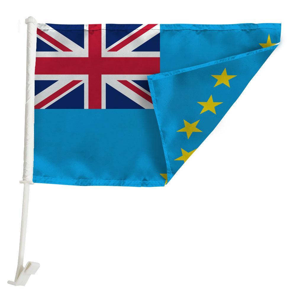 Tuvalu Car Window Mounted Flag-Globe Flags