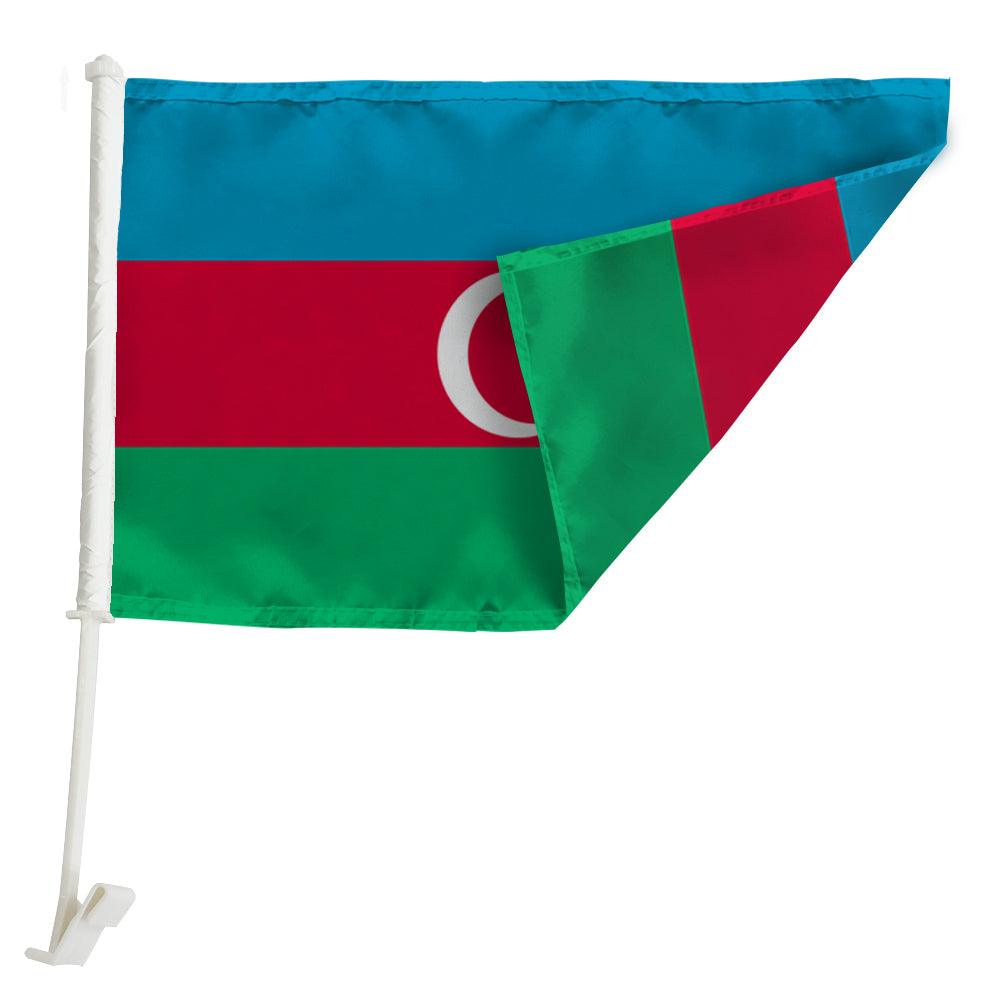 Azerbaijan Car Mounted Flag – Show Your Pride With Lightweight Flag-Globe Flags