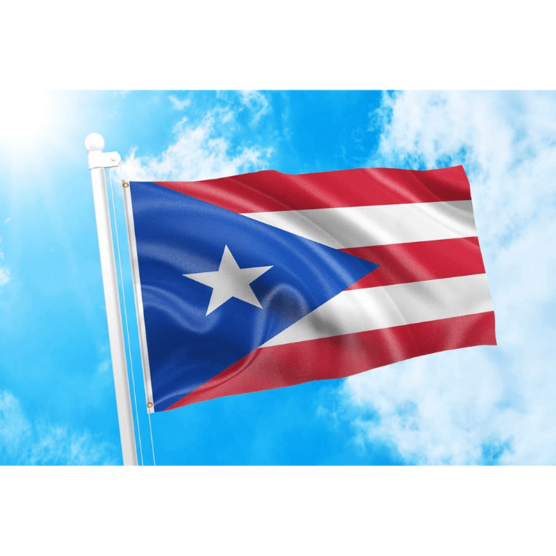 Puerto Rico Flag flying on outdoor flagpole