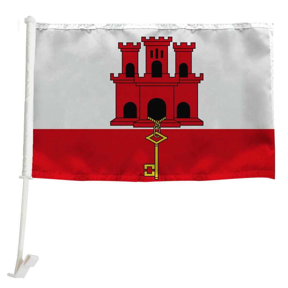 Gibraltar Car Window Flag-Globe Flags