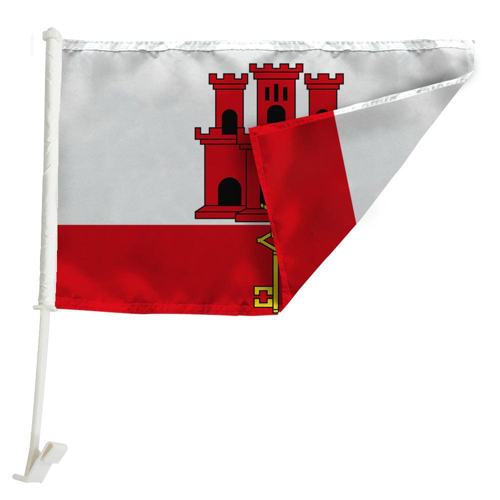 Gibraltar Car Window Flag-Globe Flags