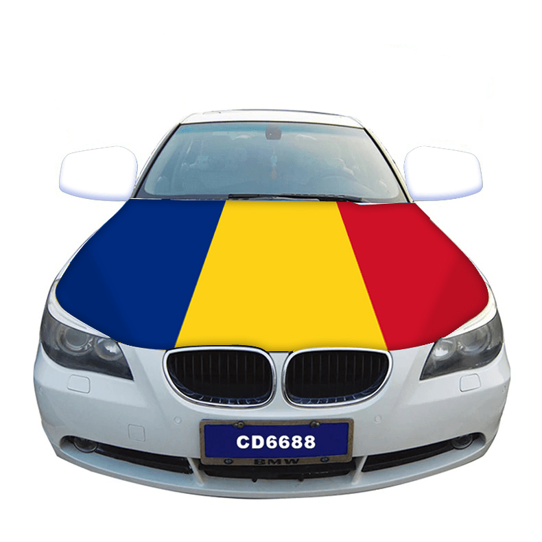 Romania Car Hood Cover-Globe Flags