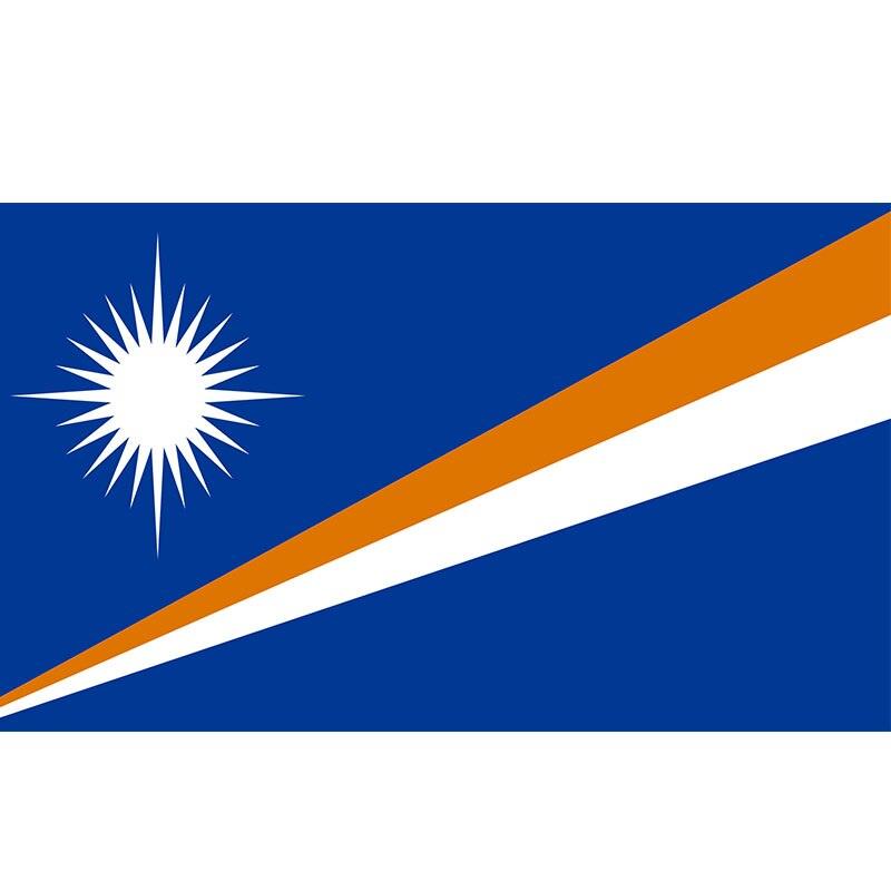 Marshall Islands Country Flag - front view on white background