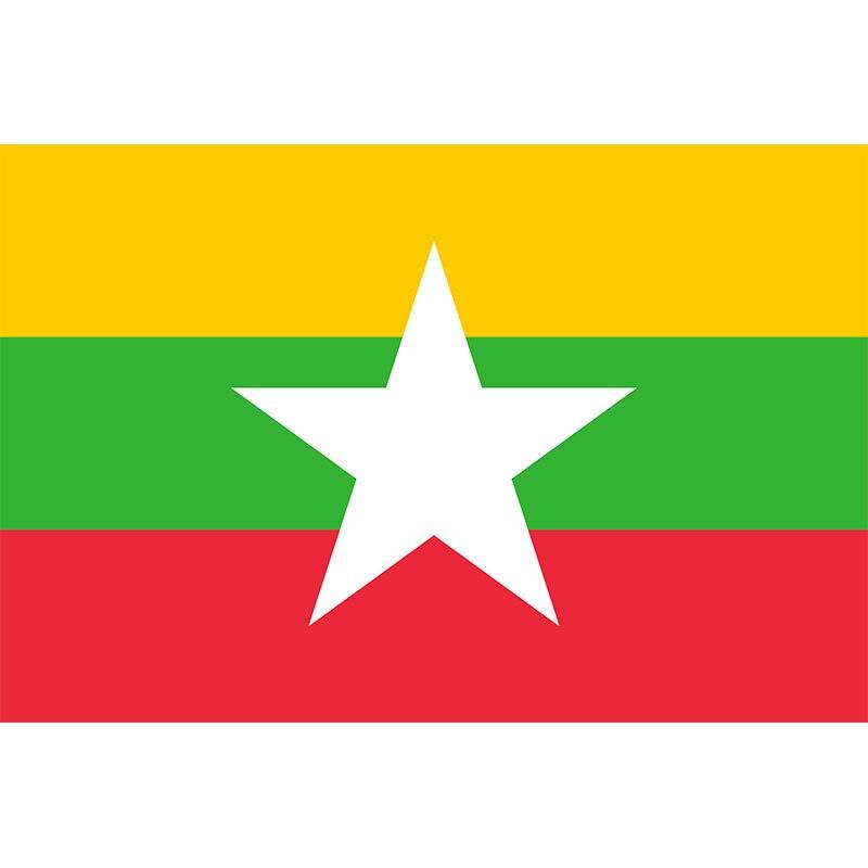 Myanmar National Country Flag-Globe Flags