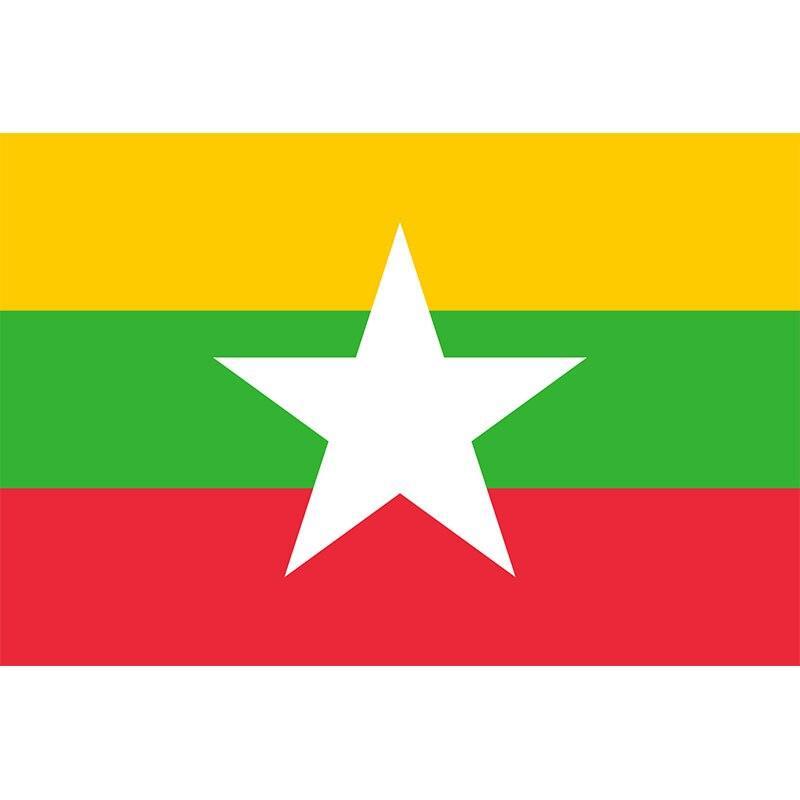 Myanmar National Country Flag-Globe Flags
