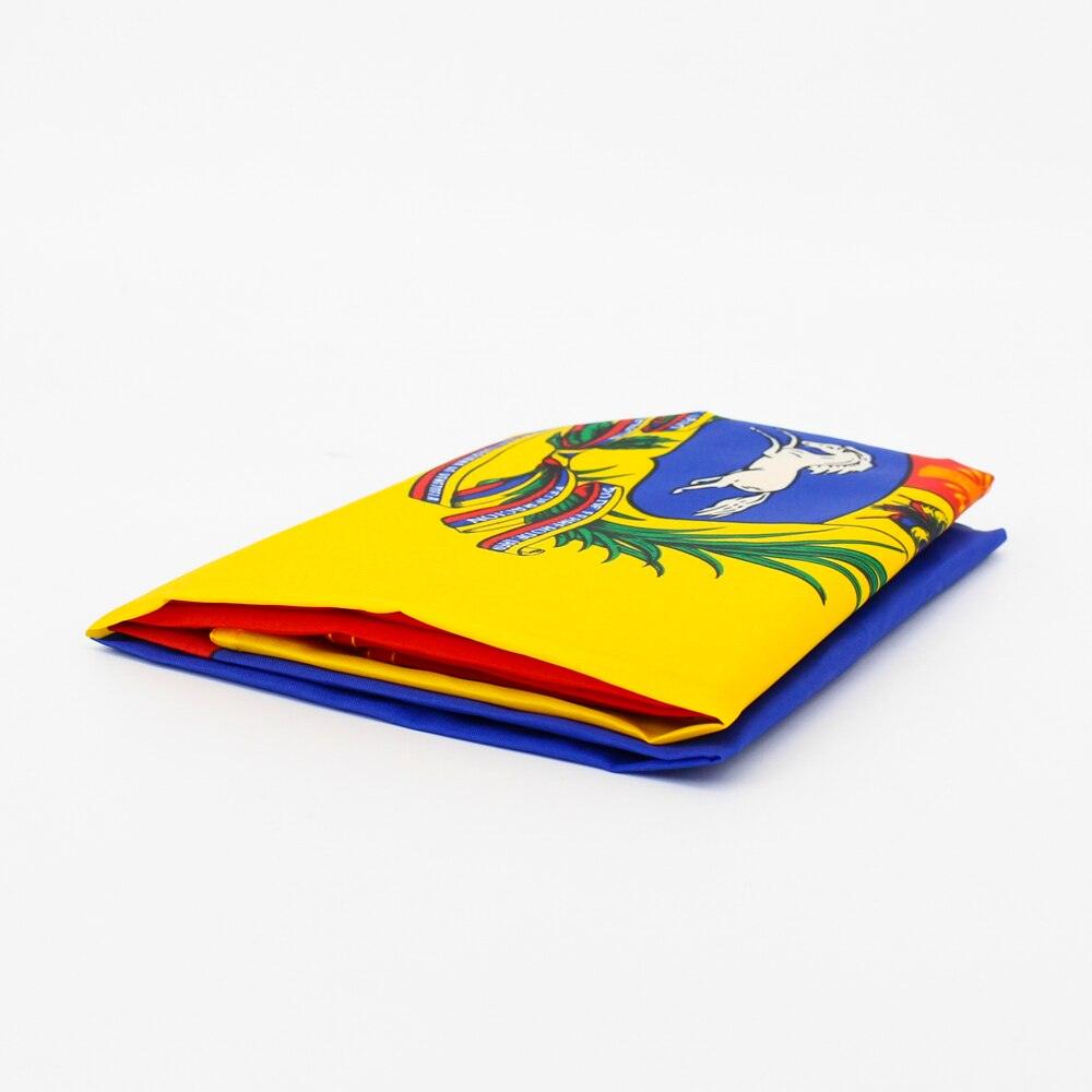 Venezuelan Display Flag Polyester close-up showing fabric texture and vivid colors