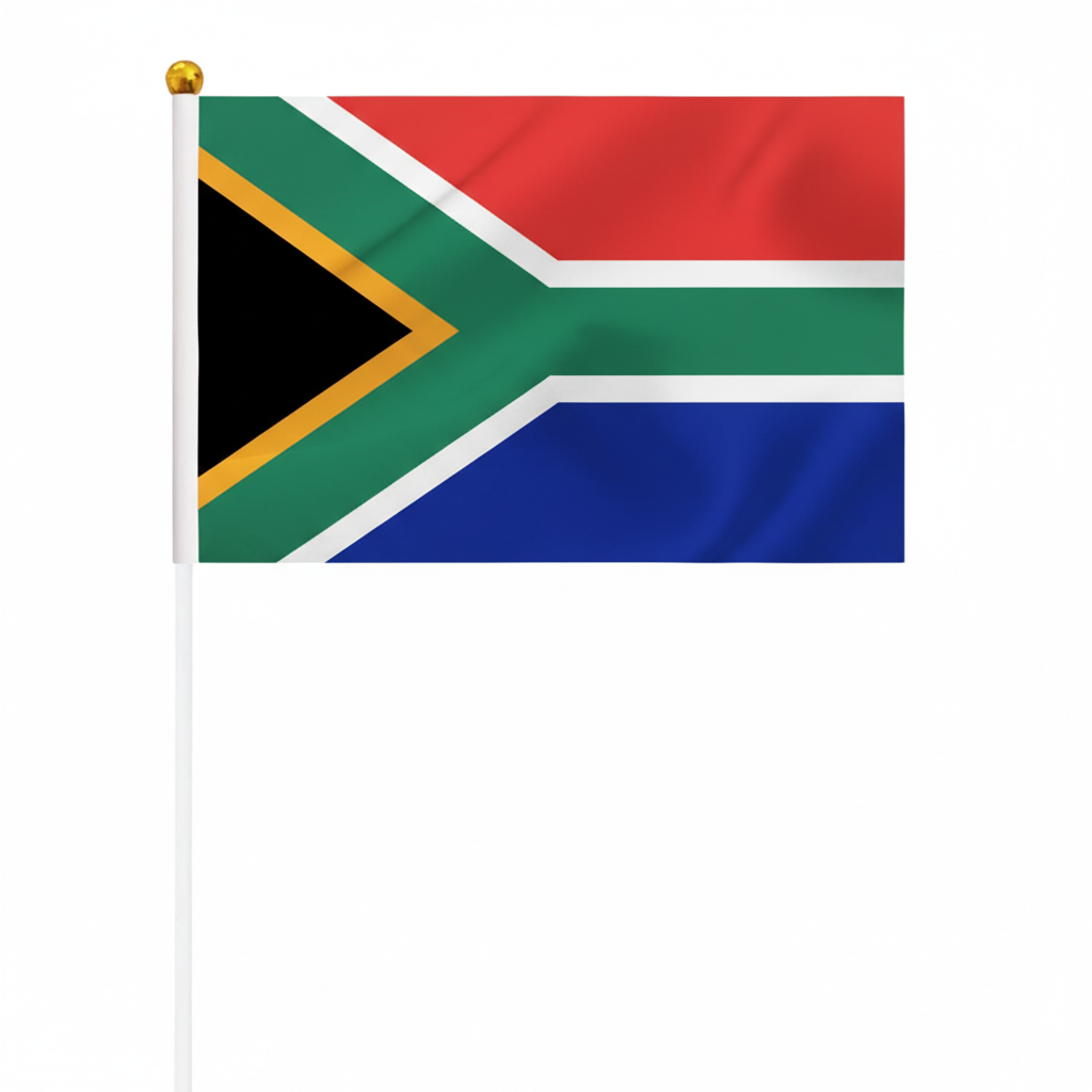 10 Pieces Of Official FIFA 2026 South Africa Mini Flags - front view on white background