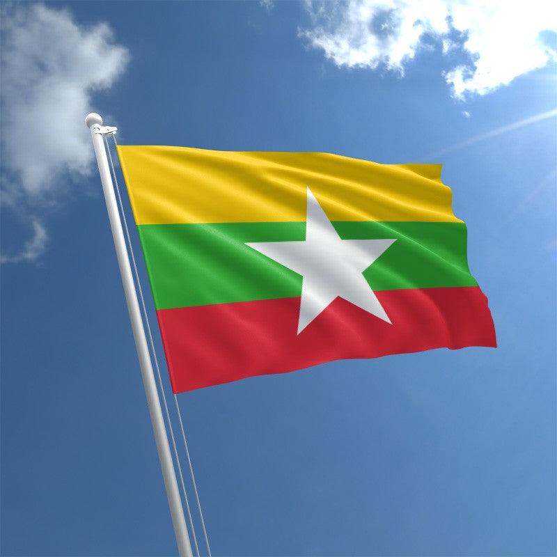 Myanmar National Country Flag-Globe Flags